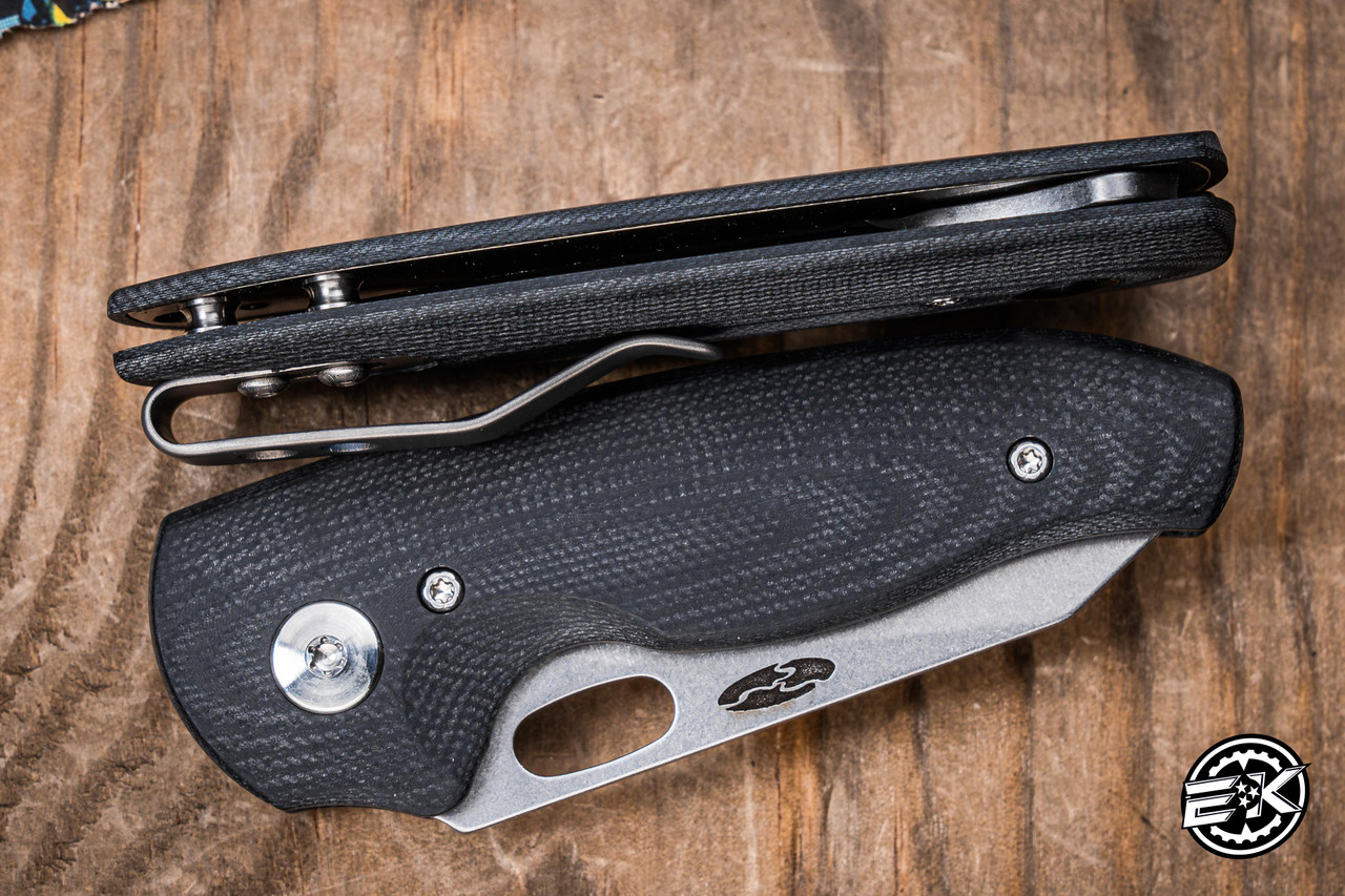 Three Rivers Manufacturing TRM NERD Folding Knife Contoured Jet