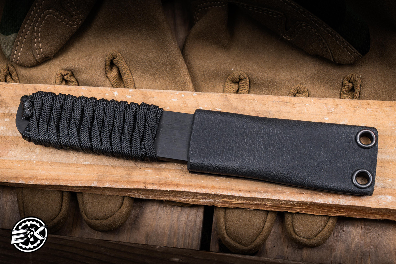Mick Strider Knives Thick Nail Fixed Blade Black Cord 6
