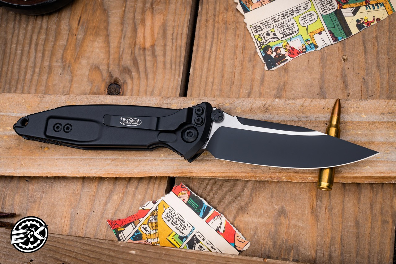Microtech Socom Elite Manual Folding Knife Blue-Gray Fordite