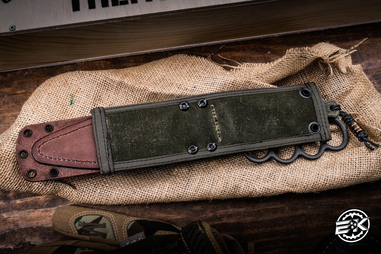 RMJ Tactical Trench Raider Dagger Fixed Blade Knife Dirty Olive