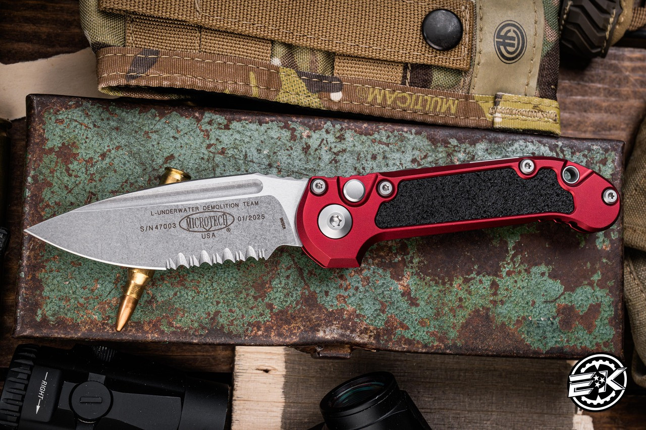Microtech LUDT Gen III Automatic Folding Knife Merlot 3.4
