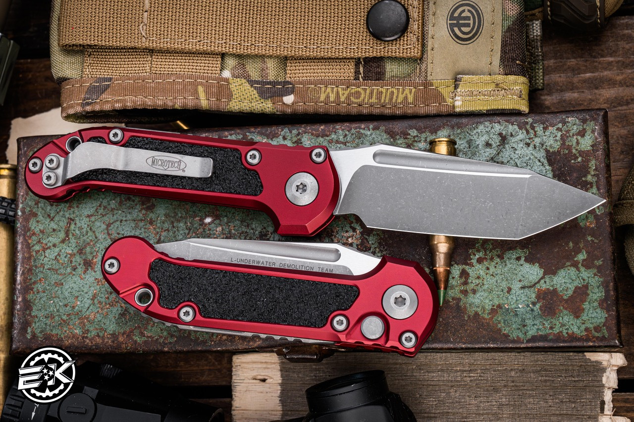 Microtech LUDT Gen III Automatic Folding Knife Merlot 3.4