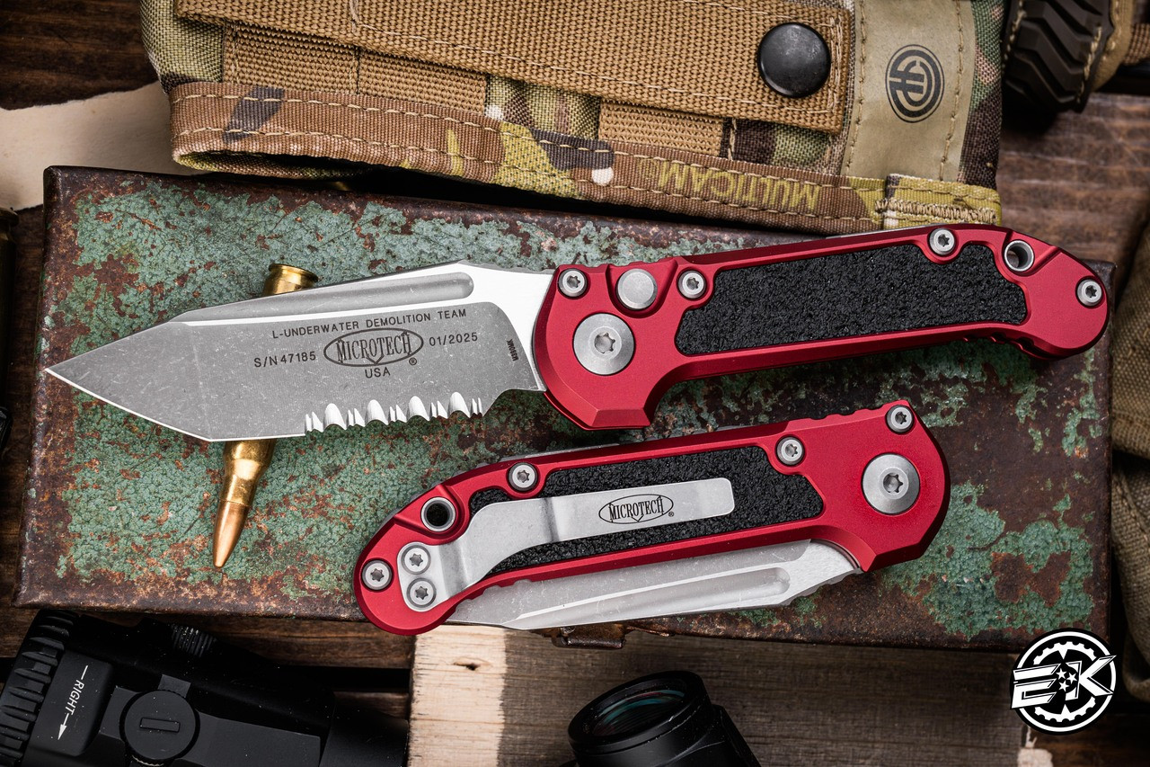 Microtech LUDT Gen III Automatic Folding Knife Merlot 3.5