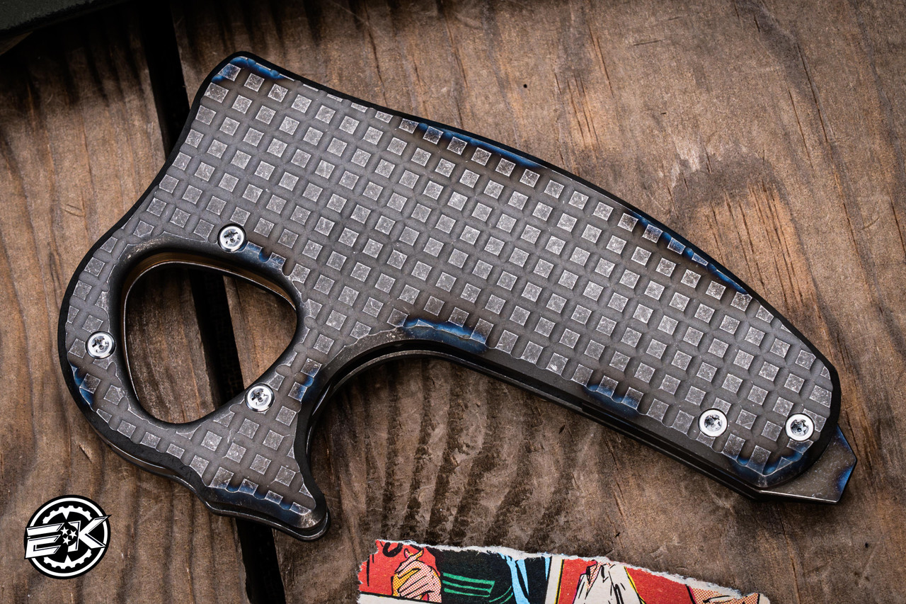 Reate Exo-D Folding Knife Flame Titanium 2.7