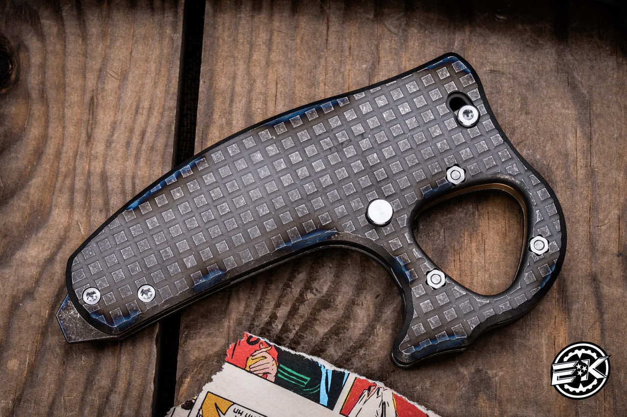 Reate Exo-D Folding Knife Flame Titanium 2.7