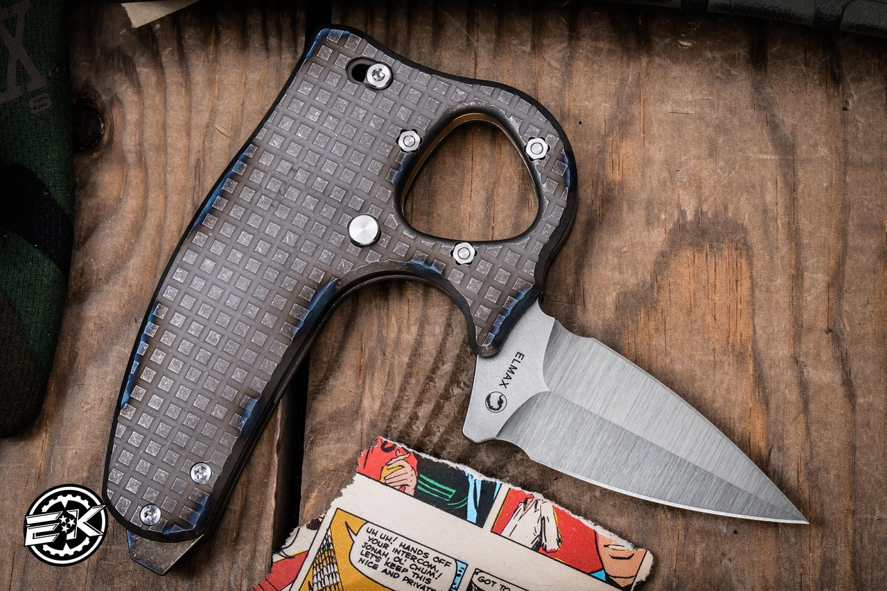 Reate Exo-D Folding Knife Flame Titanium 2.7