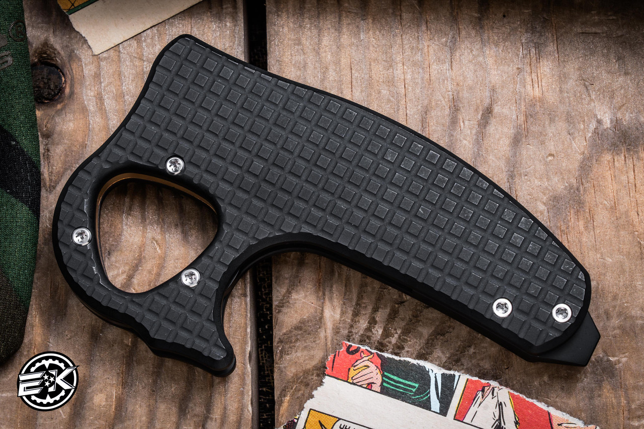 Reate Exo-D Folding Knife Black PVD Titanium 2.7