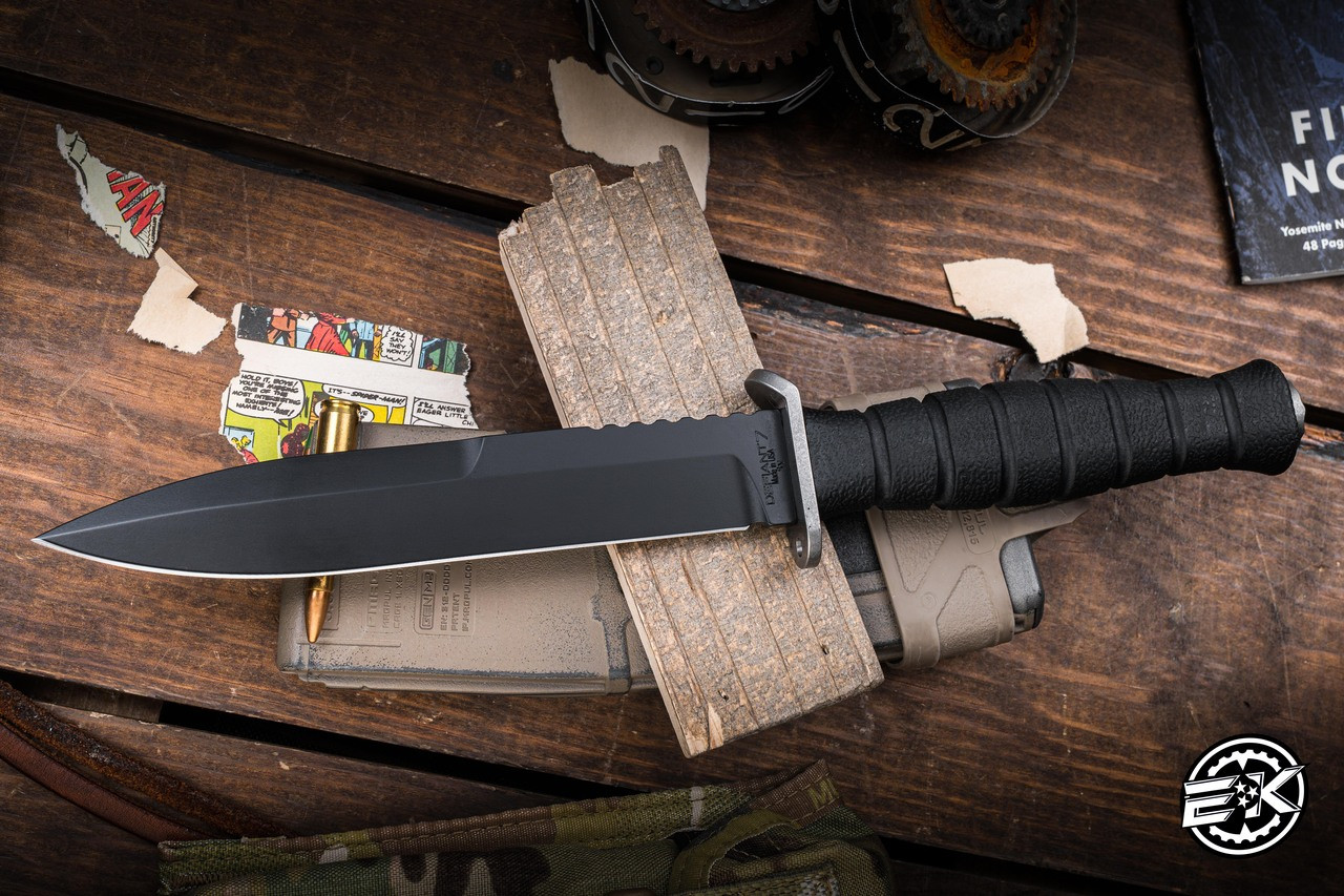 Defiant 7 M320 Fixed Blade Knife Black Polymer 6.75