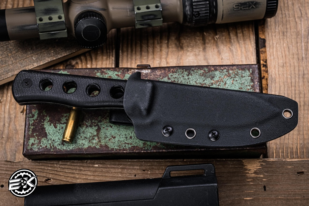QSP Canary Fixed Blade Knife Black Micarta 4.25
