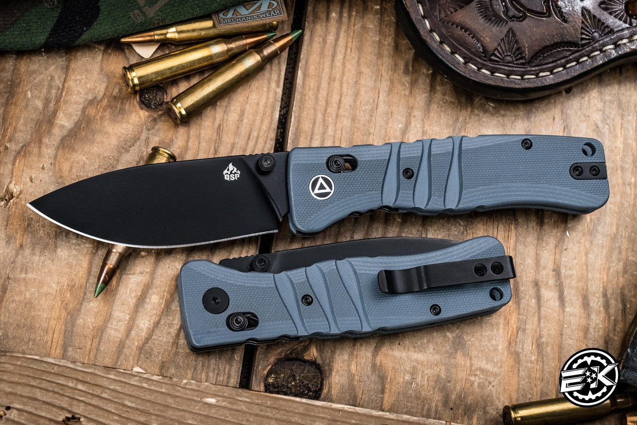 QSP Ripley Glyde Folding Knife Gray G10 3.5