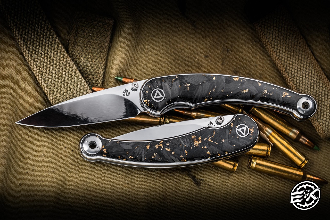 QSP Dolphin Folding Knife Carbon Fiber 3.15