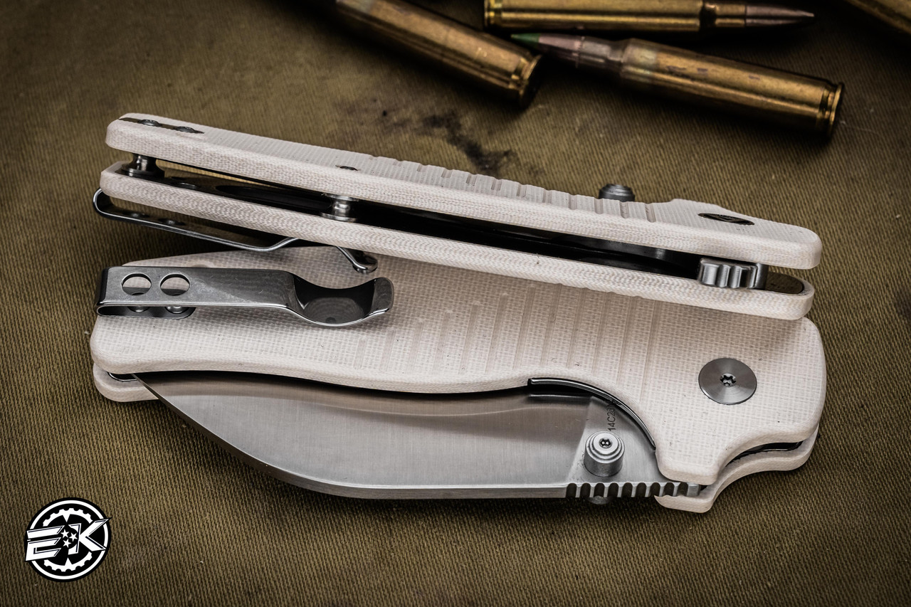 QSP Chefmaster Folding Knife Ivory White G10 3.20