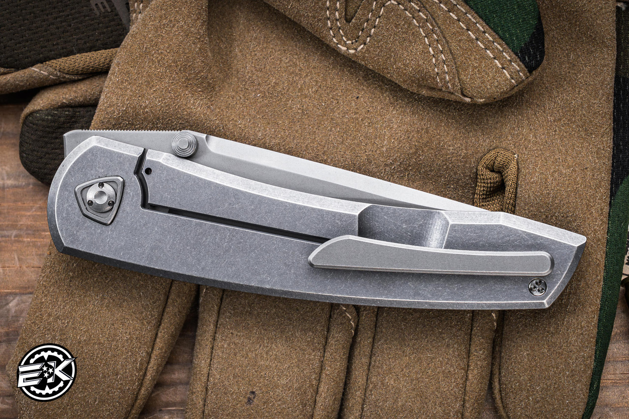 Sharknivco Custom WAKA Folding Knife Purple Flow CamoCarbon