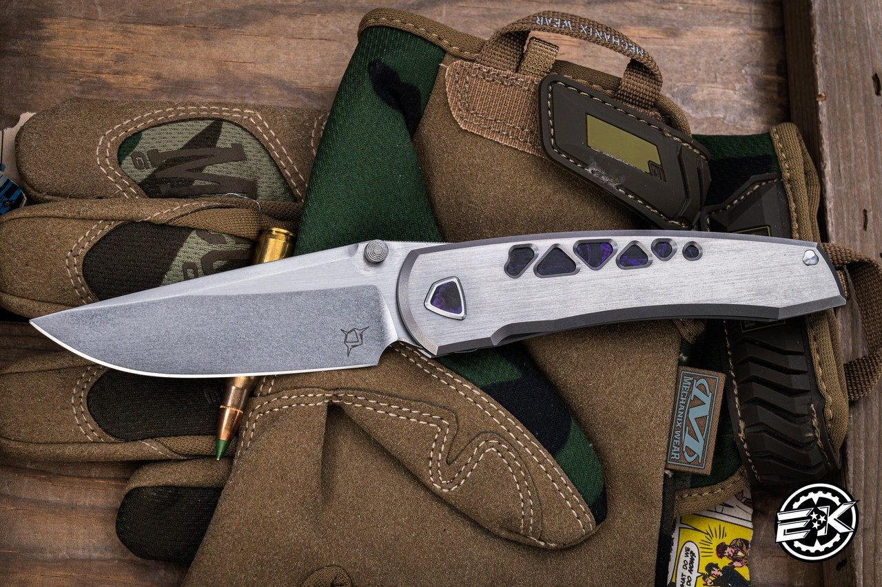Sharknivco Edison Barajas Custom WAKA Folding Knife Titanium