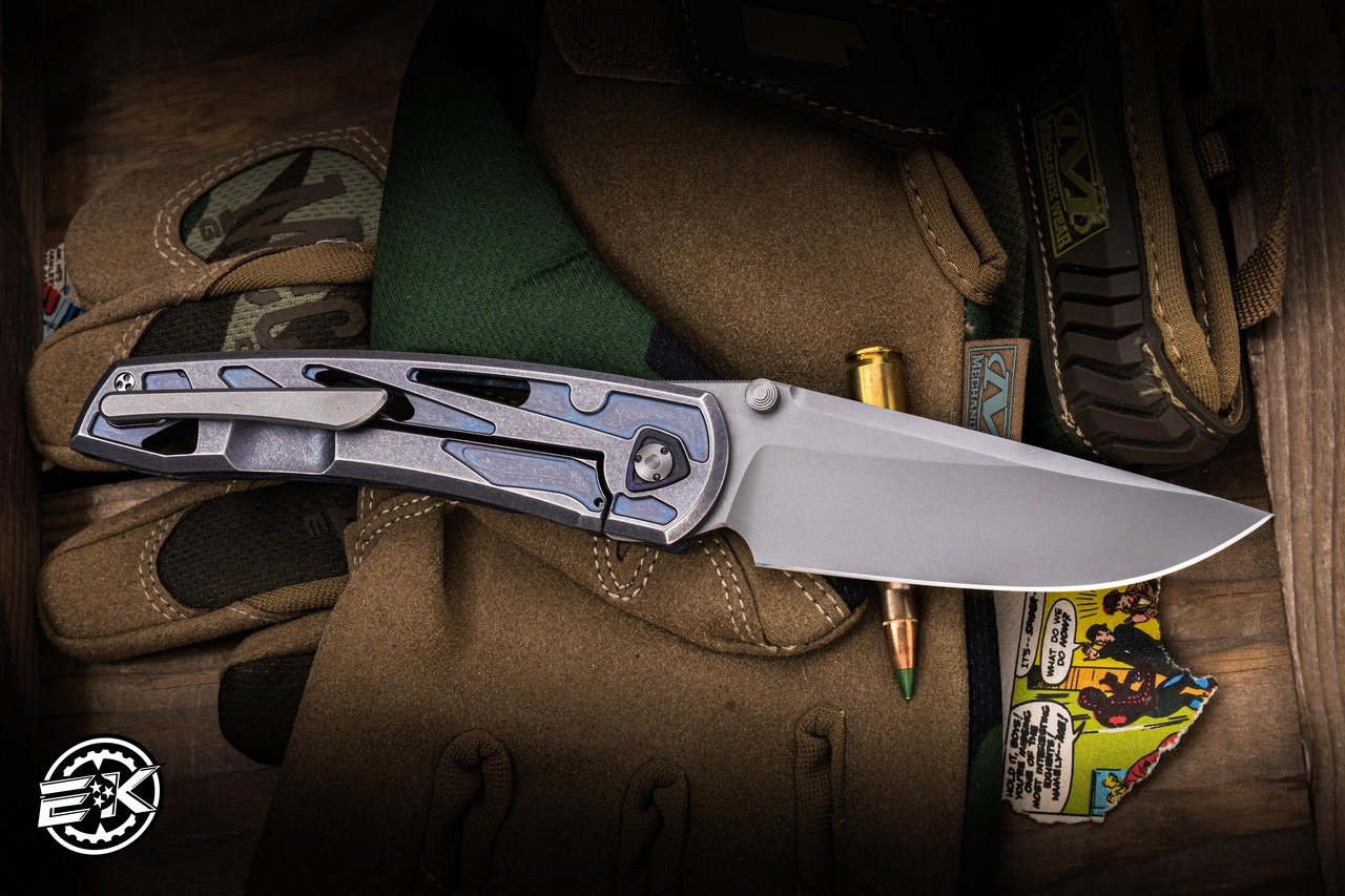 Sharknivco Edison Barajas Custom WAKA Folding Knife Tripple Dipper