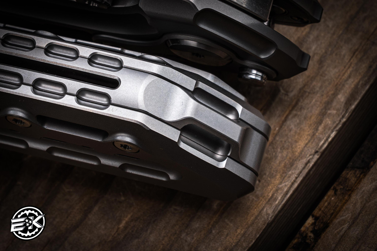 Reate Terminator TX228 Folding Knife Ti Bead Blasted Titanium 3.7