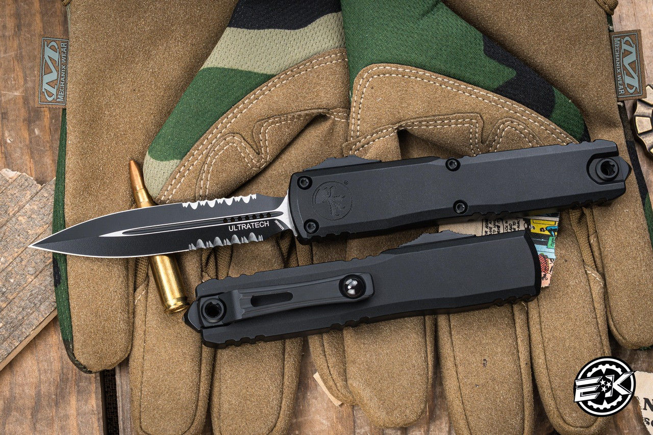 g−rap 3 Microtech Ultratech Gen III ZBP OTF Automatic Knife Black 3.5