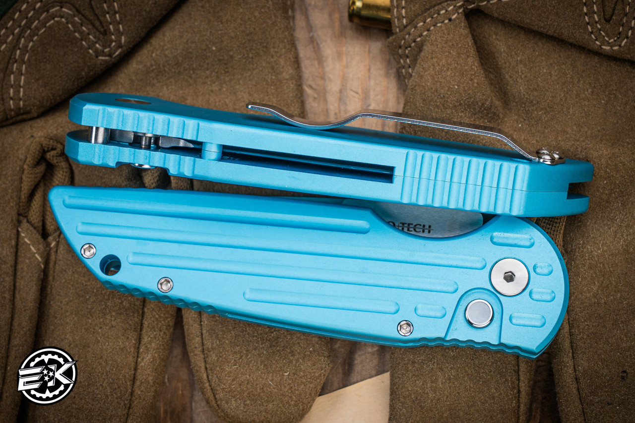 ブルーツリー　3デック ProTech TR-3 Automatic Folding Knife Limited Tiffany Blue Aluminum