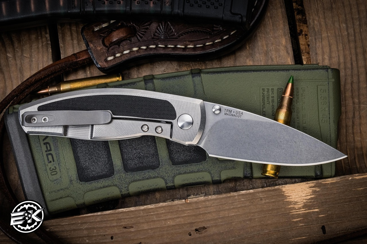 Three Rivers Manufacturing NEUTRON 2 Frame Lock Folding Knife Snow