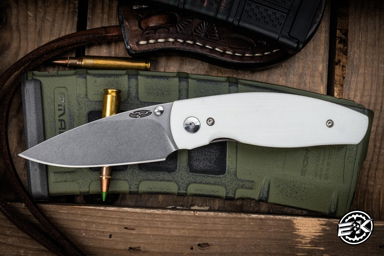 Three Rivers Manufacturing NEUTRON 2 Frame Lock Folding Knife Snow