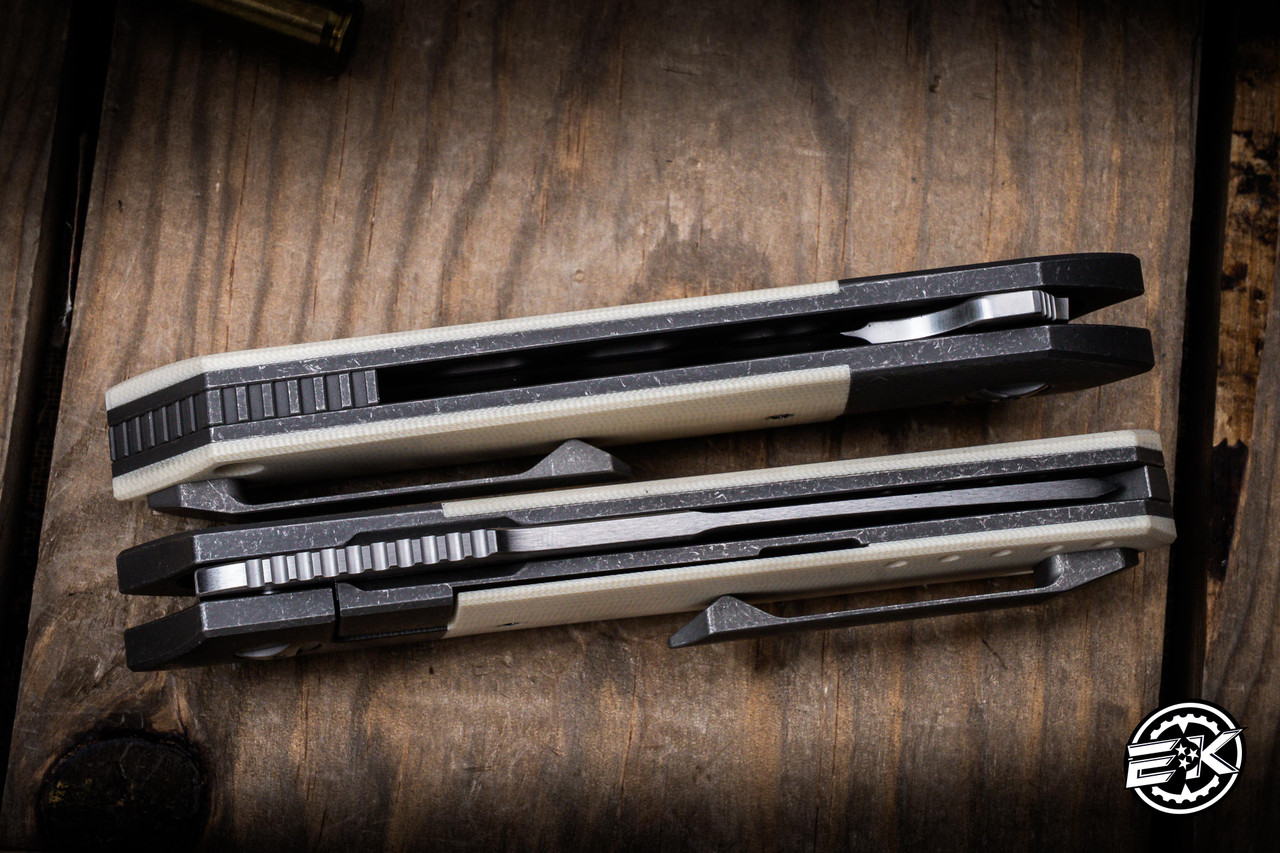 Mechforce/Peter Carey Roadster Folding Knife Ivory G10 3.25