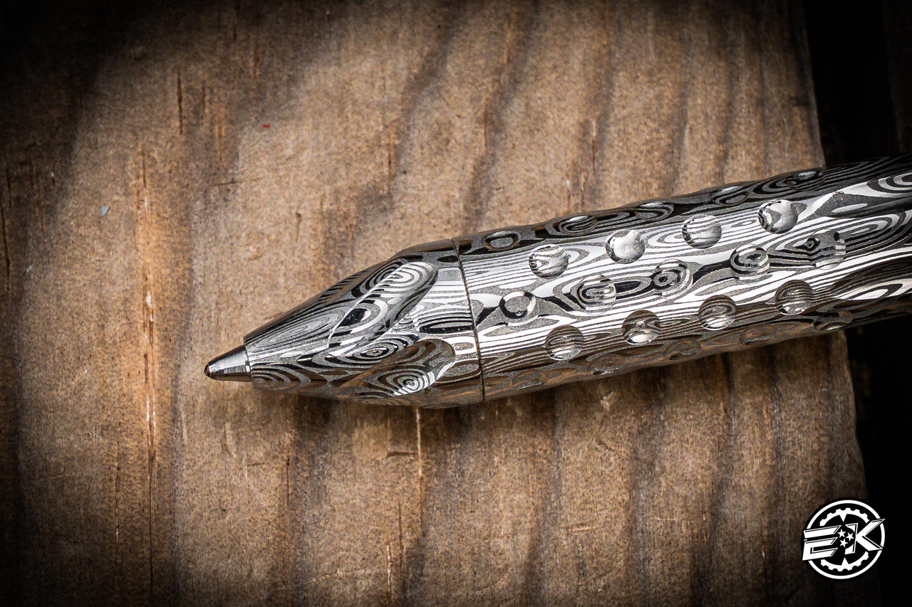 Nottingham Tactical TiButton Exotic Pen Spiral Flute/Dots Fenja