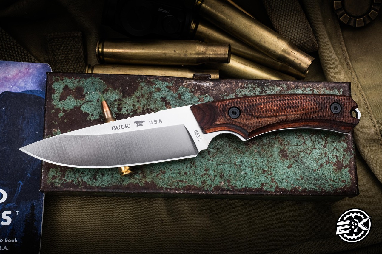 Buck Knives 663 Alpha Guide Pro Fixed Blade Knife Walnut Dymalux