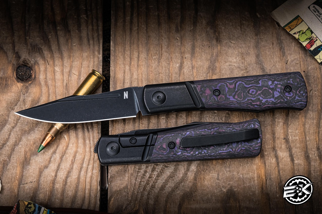 Notorious EDC Kingpin Front Flipper Knife Purple Haze-Black