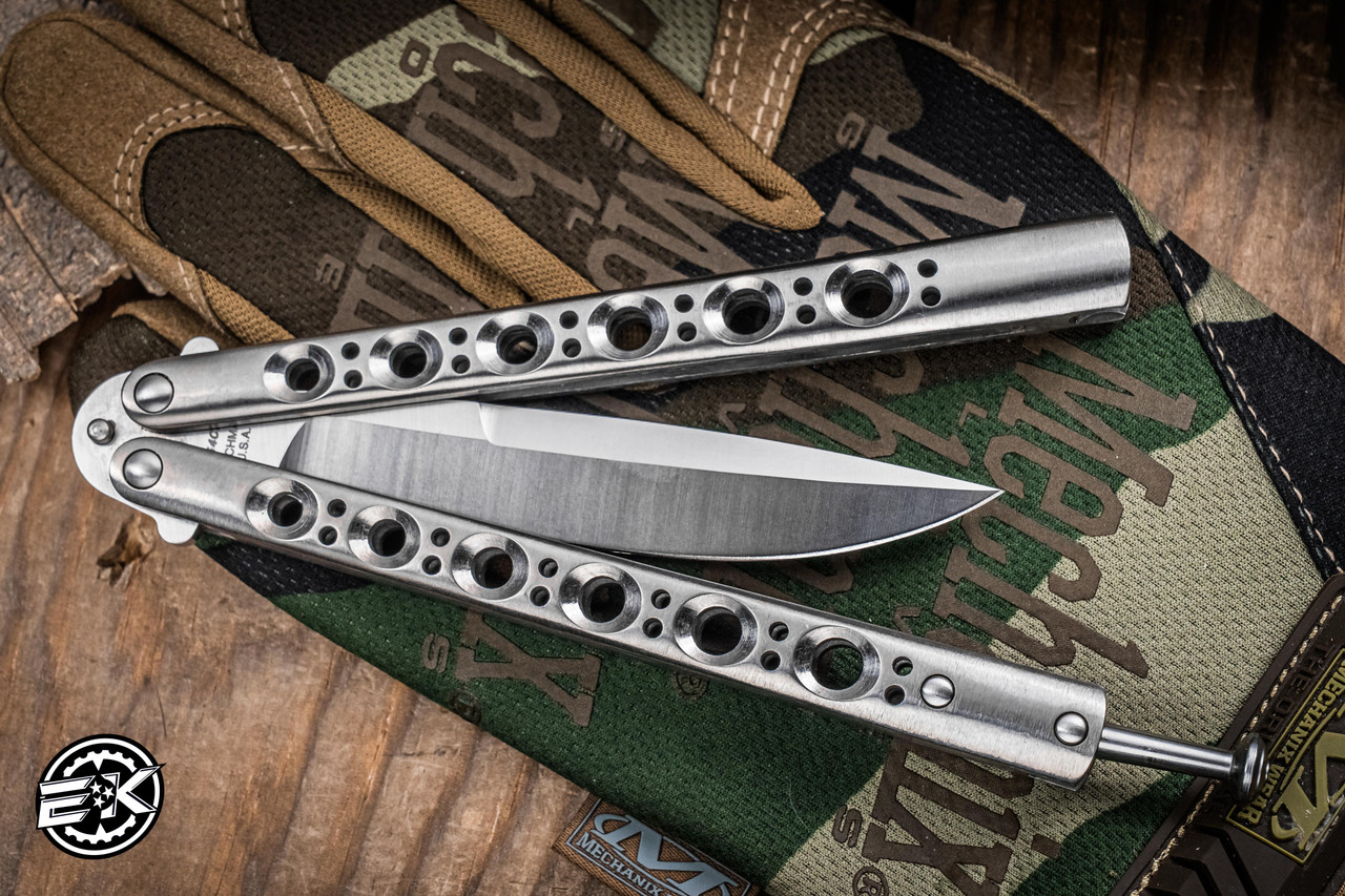 Preowned-Rare Benchmade Model 42 Balisong, Stainless Steel Handles
