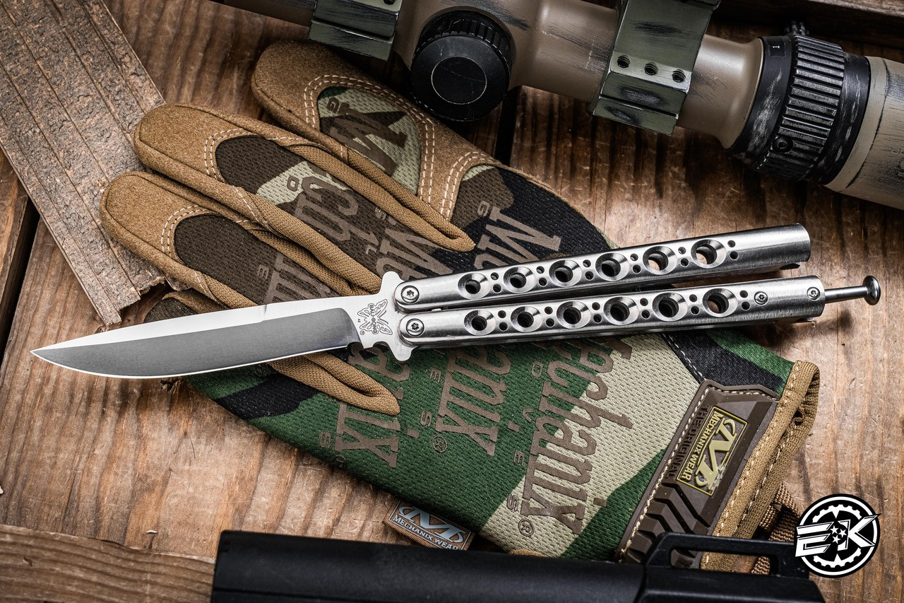 バリスティクス/ソマビト Preowned-Rare Benchmade Model 42 Balisong, Stainless Steel Handles