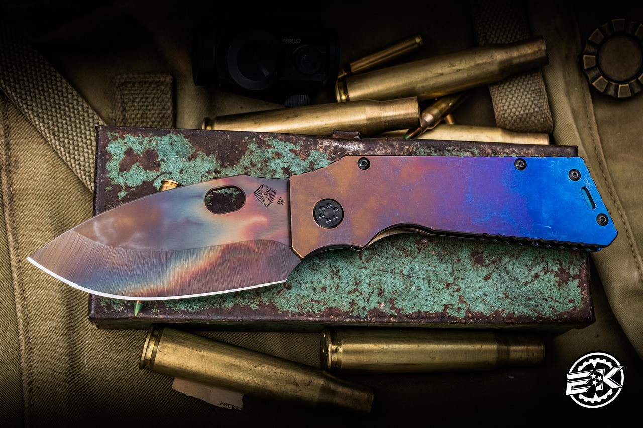 Medford TFF-1 Tactical Fighting Folder Knife Bronze-Violet-Blue