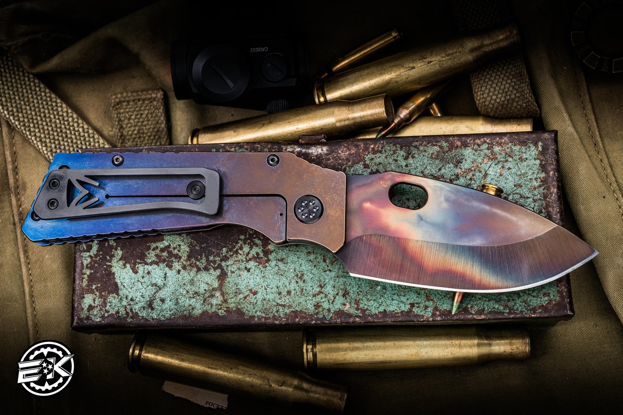 Medford TFF-1 Tactical Fighting Folder Knife Bronze-Violet-Blue