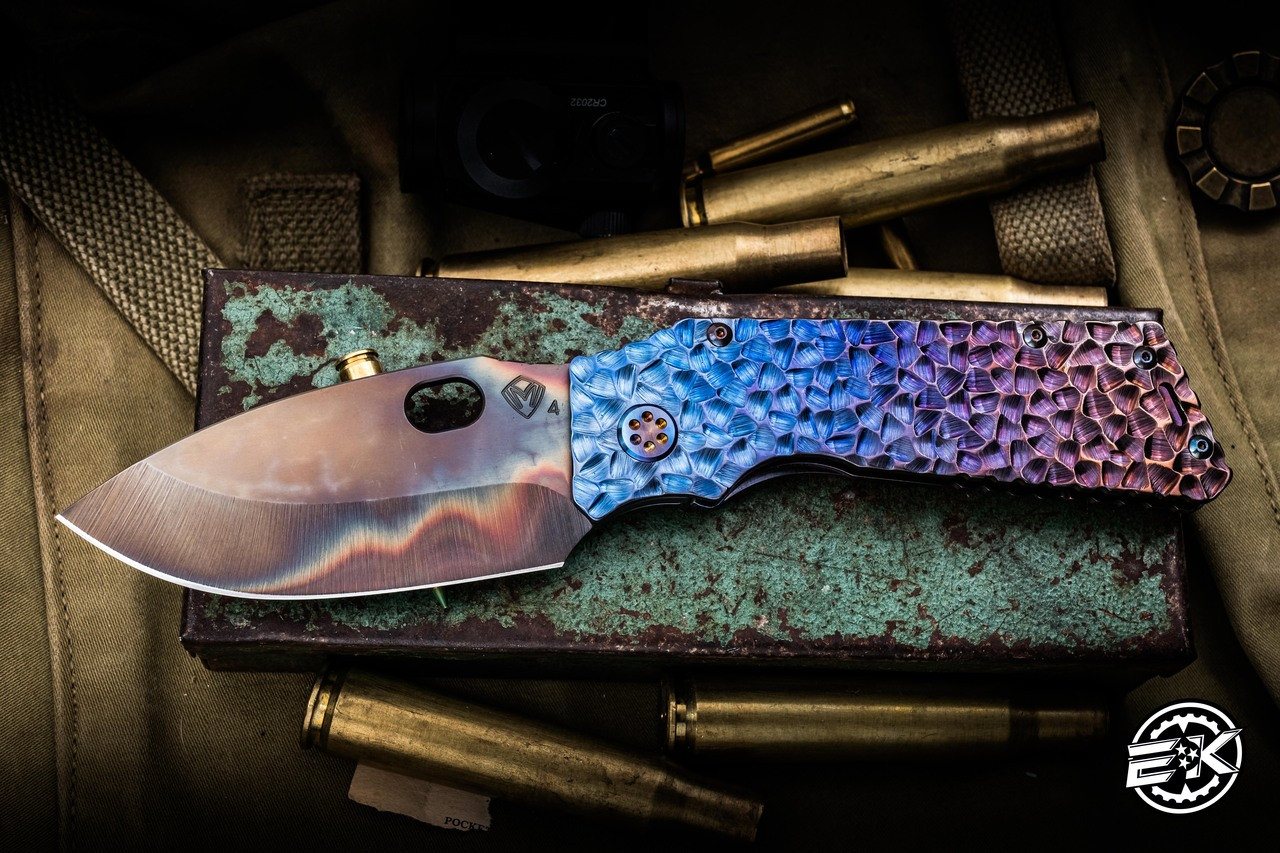 凸守たかね 新刊セット Blue-Blooded Medford TFF-1 Tactical Fighting Folder Knife Bronze-Blue-Rose Fade