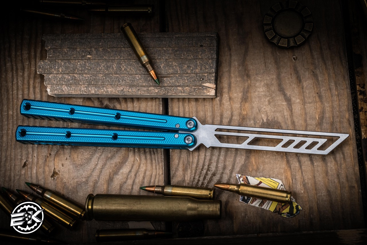 Squid Industries Krake Raken V3 Butterfly Balisong Trainer Teal ...