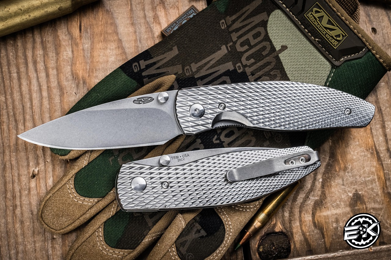 Three Rivers Manufacturing ATOM Folding Knife Lizard Skin Titanium