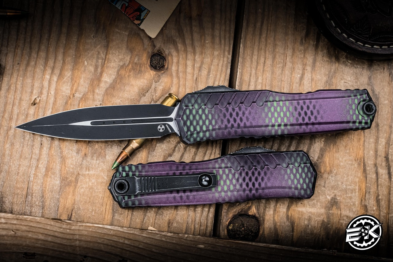 Microtech Cypher II OTF Automatic Knife Purple X-51 Aluminum