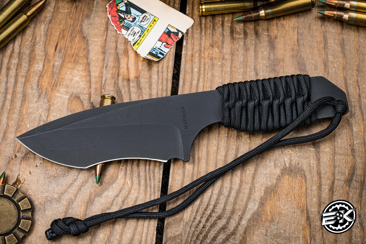 Preowned- Mick Strider Knives EBDB Fixed Blade Black Wrap 4
