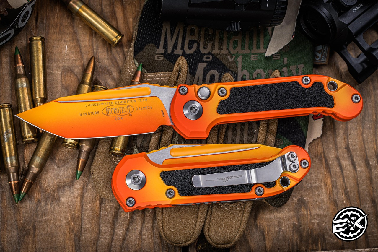 Microtech LUDT Gen III Automatic Folding Knife Sunrise Aluminum