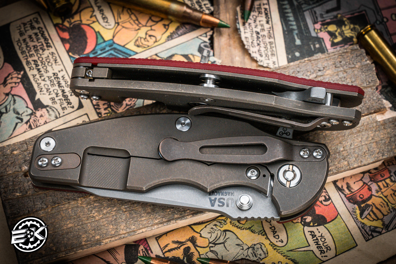 Rick Hinderer Knives Jurassic Hollow Ground Slicer-Battle Bronze