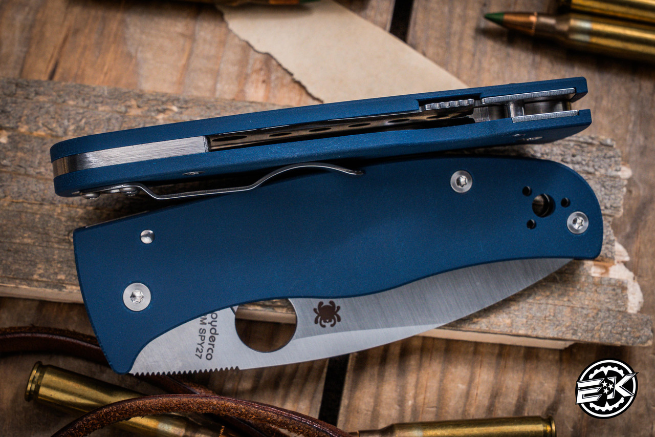 Spyderco Bodacious Folding Knife Cobalt Blue G10 3.63