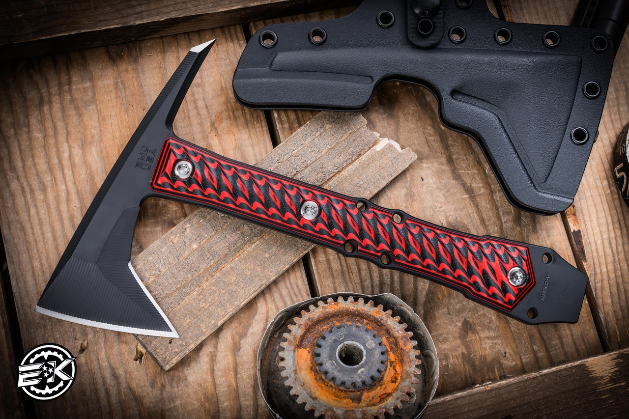 RMJ Tactical Dvalinn Tomahawk Black Widow G10 10.25