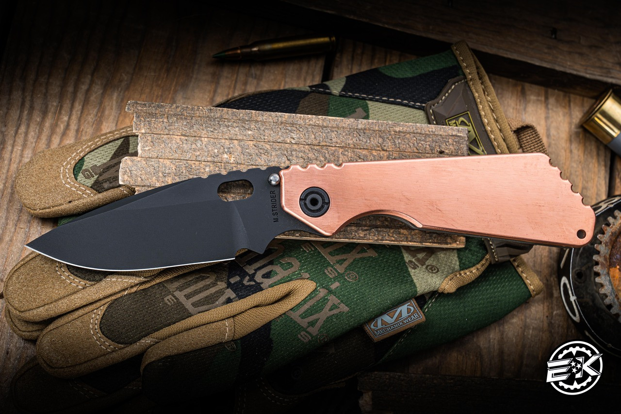 Strider SMF Copper Flamed Striped Framelock 4