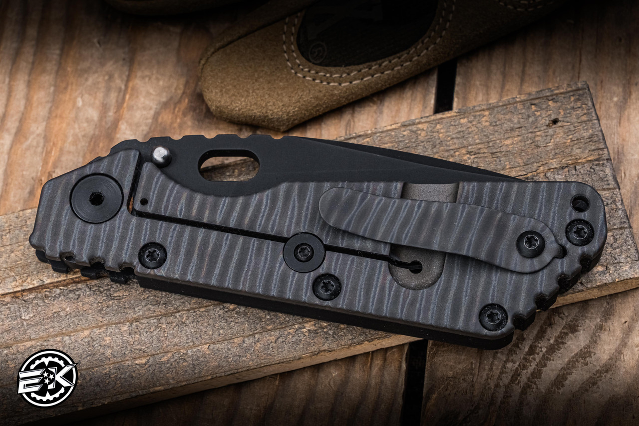 Strider Knives SMF G10 Flag Engraved Top Flamed Titanium 4