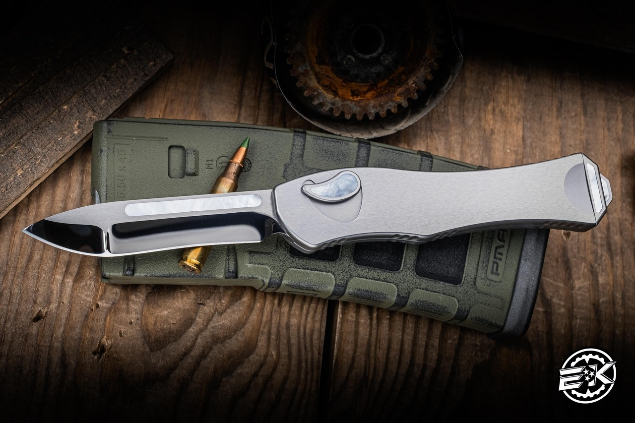 Heretic Knives Hydra OTF Automatic Knife Stainless Mother of Pearl