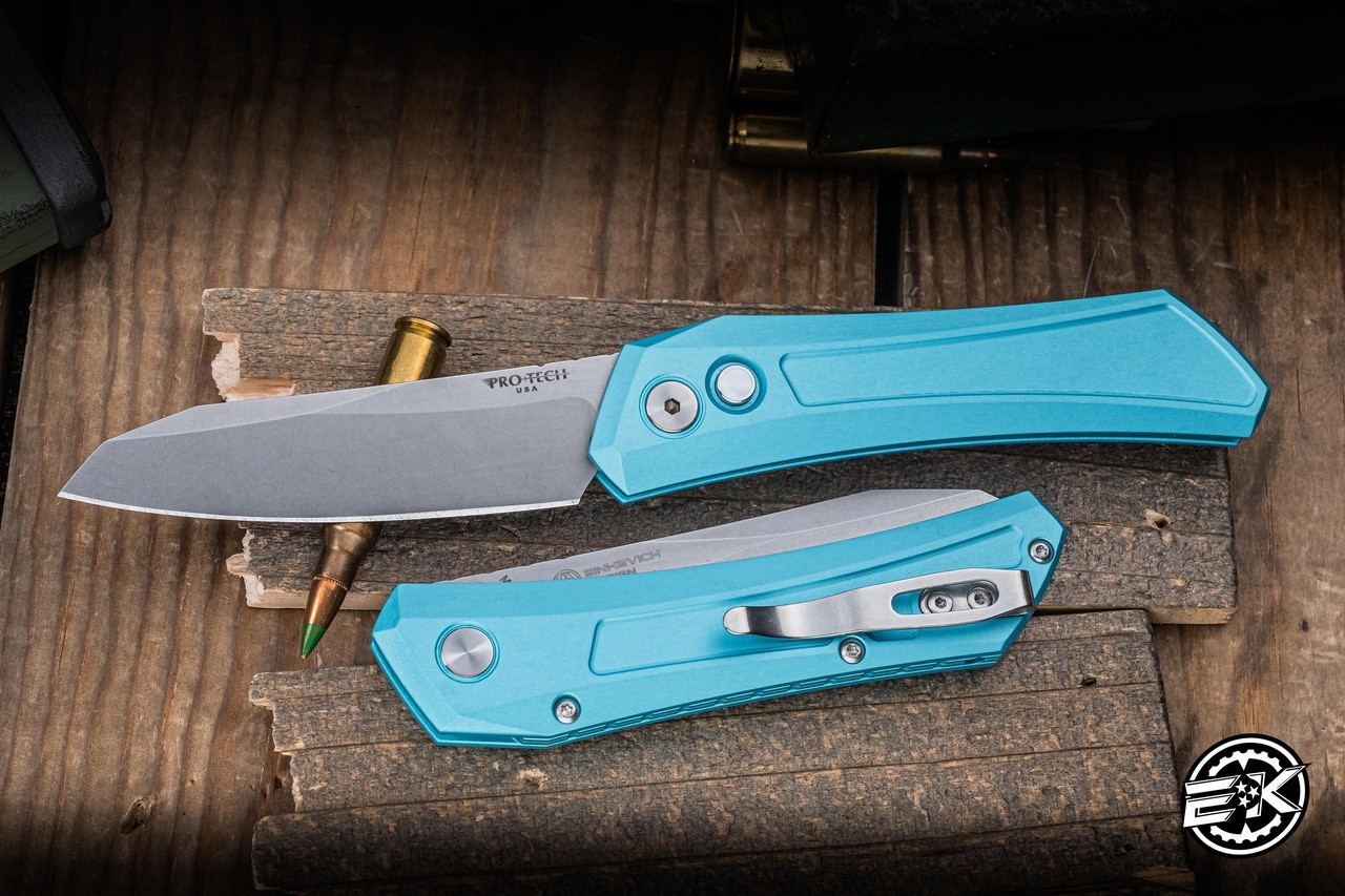 ProTech Sinkevich Oligarch Automatic Folding Knife Tiffany Blue