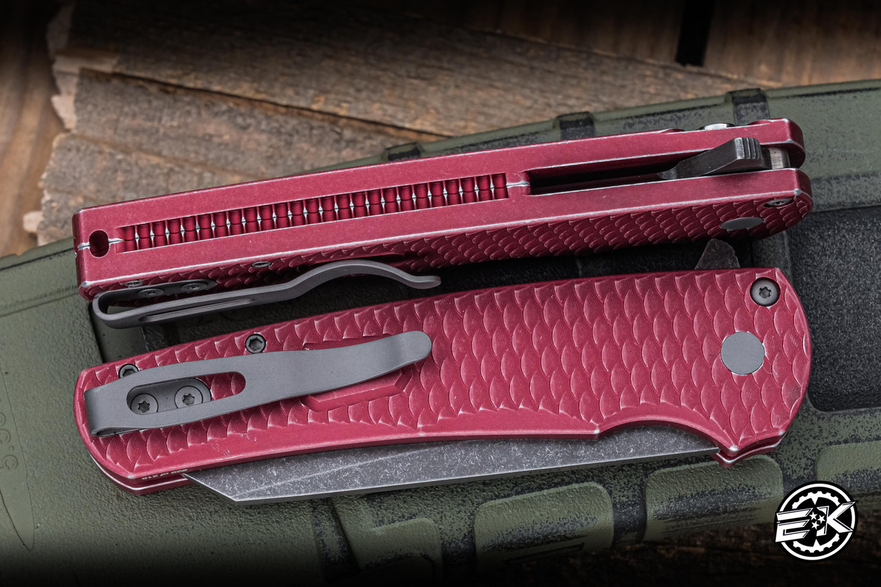 Blade Show Special-Pro-Tech Malibu Flipper Folding Knife Red