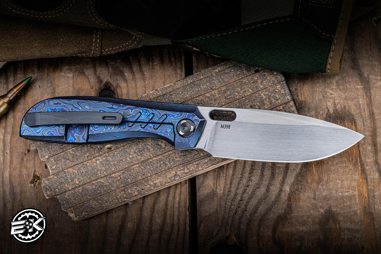 Poikilo Blade Gecko Midtech 2 Flipper Knife ZircuTi 3.25