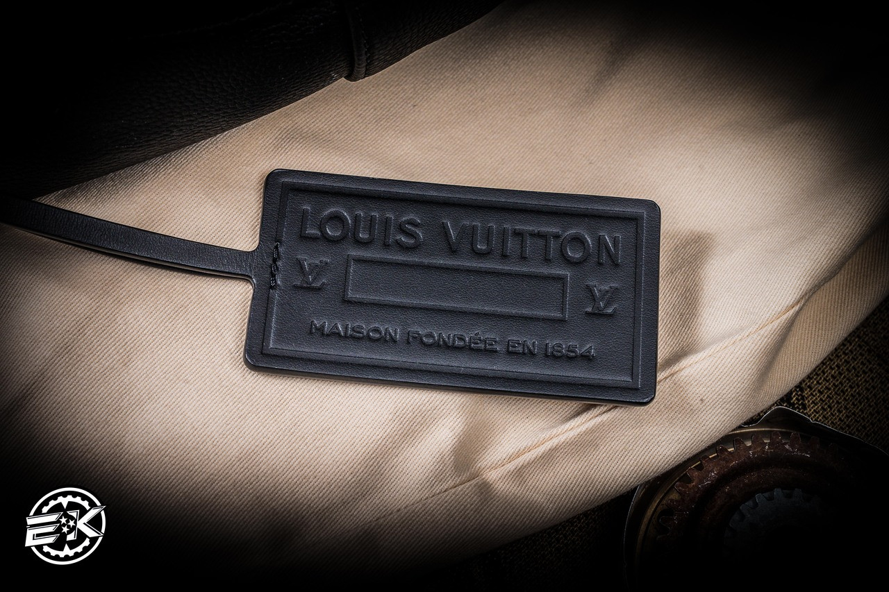 Preowned-Authentic Louis Vuitton Backpack Takeoff Black Leather Unisex