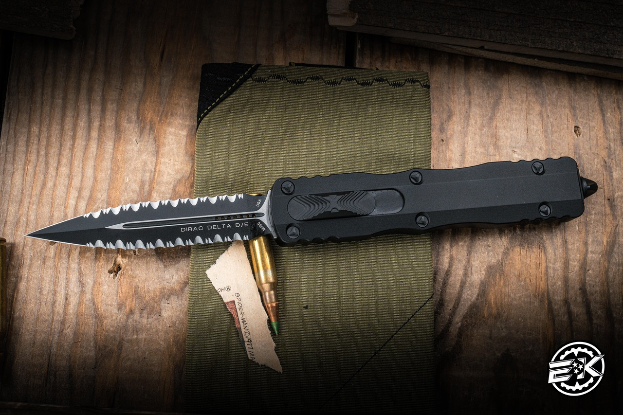 Microtech Dirac Delta OTF Automatic Knife Black Tactical 3.75