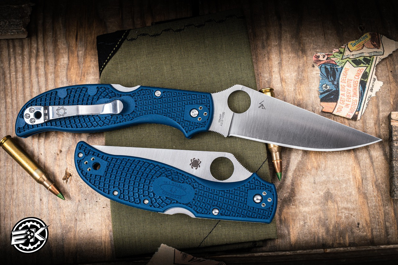 Spyderco Stretch 2 XL Lightweight Folding Knife Cobalt Blue FRN